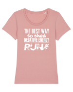RUN Tricou mânecă scurtă guler larg fitted Damă Expresser