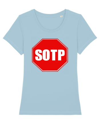 stop sign? Sky Blue