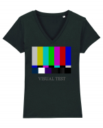 Eye test Tricou mânecă scurtă guler V Damă Evoker