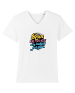Run like your kids are looking for you Tricou mânecă scurtă guler V Bărbat Presenter
