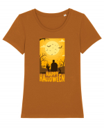 Halloween Halloween Sunset Tricou mânecă scurtă guler larg fitted Damă Expresser