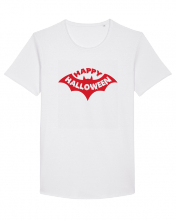 Happy Halloween Red Bat White