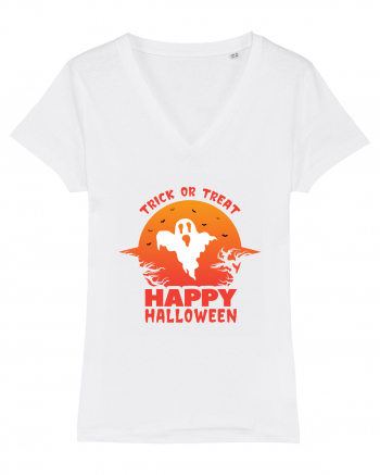 Happy Halloween Trick or Treat White