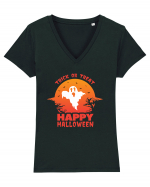 Happy Halloween Trick or Treat Tricou mânecă scurtă guler V Damă Evoker