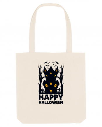 Happy Halloween Black Haunted House Natural