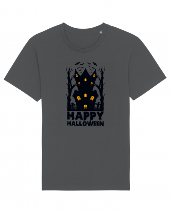 Happy Halloween Black Haunted House Anthracite