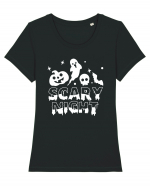 Scary Night Tricou mânecă scurtă guler larg fitted Damă Expresser