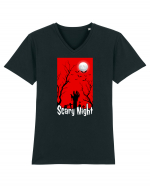 Scary Red Night Tricou mânecă scurtă guler V Bărbat Presenter