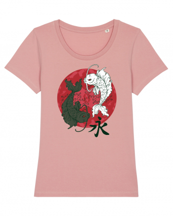 Yin And Yang Moon And Koi Fish Canyon Pink