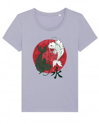 Yin And Yang Moon And Koi Fish Lavender