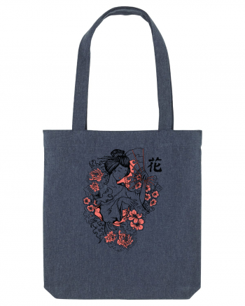 Geisha Flowers Midnight Blue