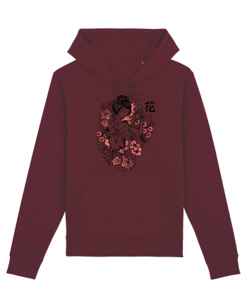 Geisha Flowers Burgundy