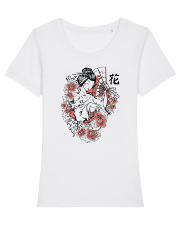 Geisha Flowers White