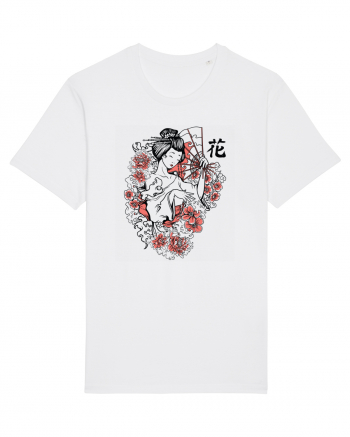 Geisha Flowers White