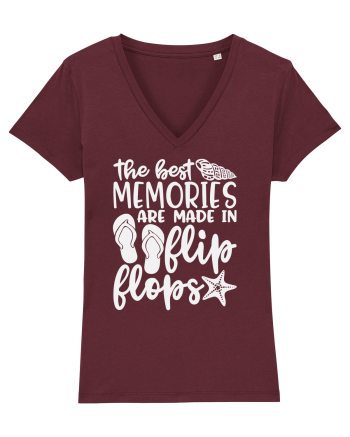 The best memories are made in flip flops Burgundy