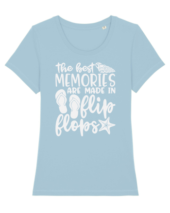 The best memories are made in flip flops Sky Blue