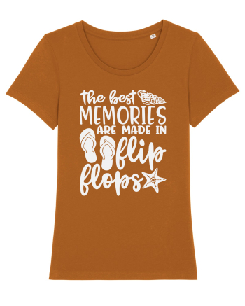 The best memories are made in flip flops Roasted Orange