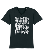 The best memories are made in flip flops Tricou mânecă scurtă guler V Bărbat Presenter