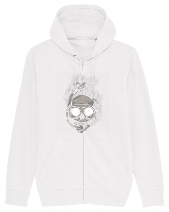 Scuba Diving Skull White