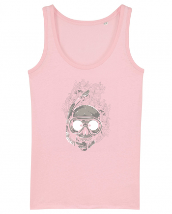 Scuba Diving Skull Cotton Pink