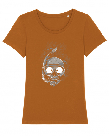 Scuba Diving Skull Roasted Orange