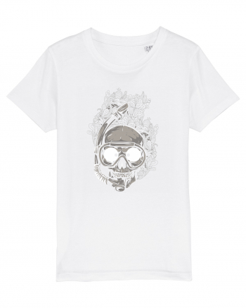 Scuba Diving Skull White