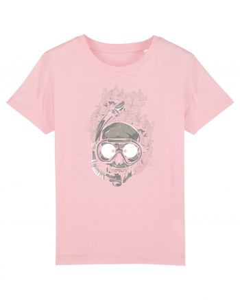 Scuba Diving Skull Cotton Pink