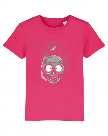 Scuba Diving Skull Raspberry