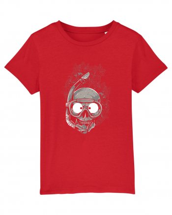 Scuba Diving Skull Red