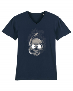 Scuba Diving Skull Tricou mânecă scurtă guler V Bărbat Presenter