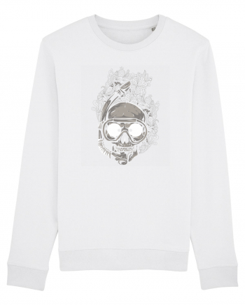 Scuba Diving Skull White