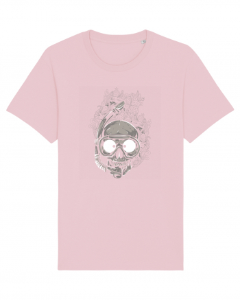 Scuba Diving Skull Cotton Pink