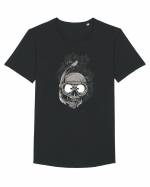 Scuba Diving Skull Tricou mânecă scurtă guler larg Bărbat Skater