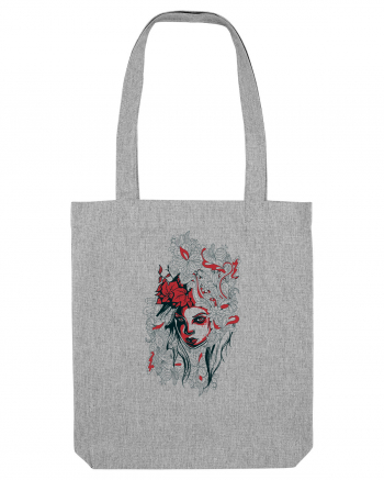 Poinsettia Girl Heather Grey