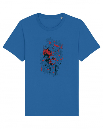 Poinsettia Girl Royal Blue