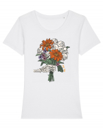 For You Halloween Flowers Tricou mânecă scurtă guler larg fitted Damă Expresser