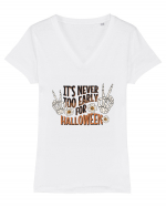 It's Never Too Early For Halloween Tricou mânecă scurtă guler V Damă Evoker