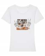 It's Never Too Early For Halloween Tricou mânecă scurtă guler larg fitted Damă Expresser