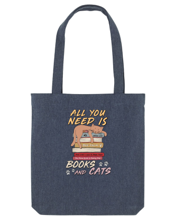 Books and cats Midnight Blue