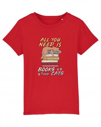 Books and cats Red