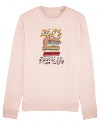 Books and cats Candy Pink