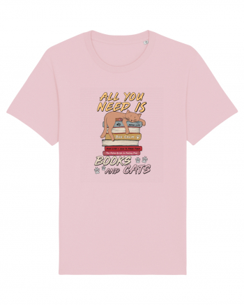 Books and cats Cotton Pink