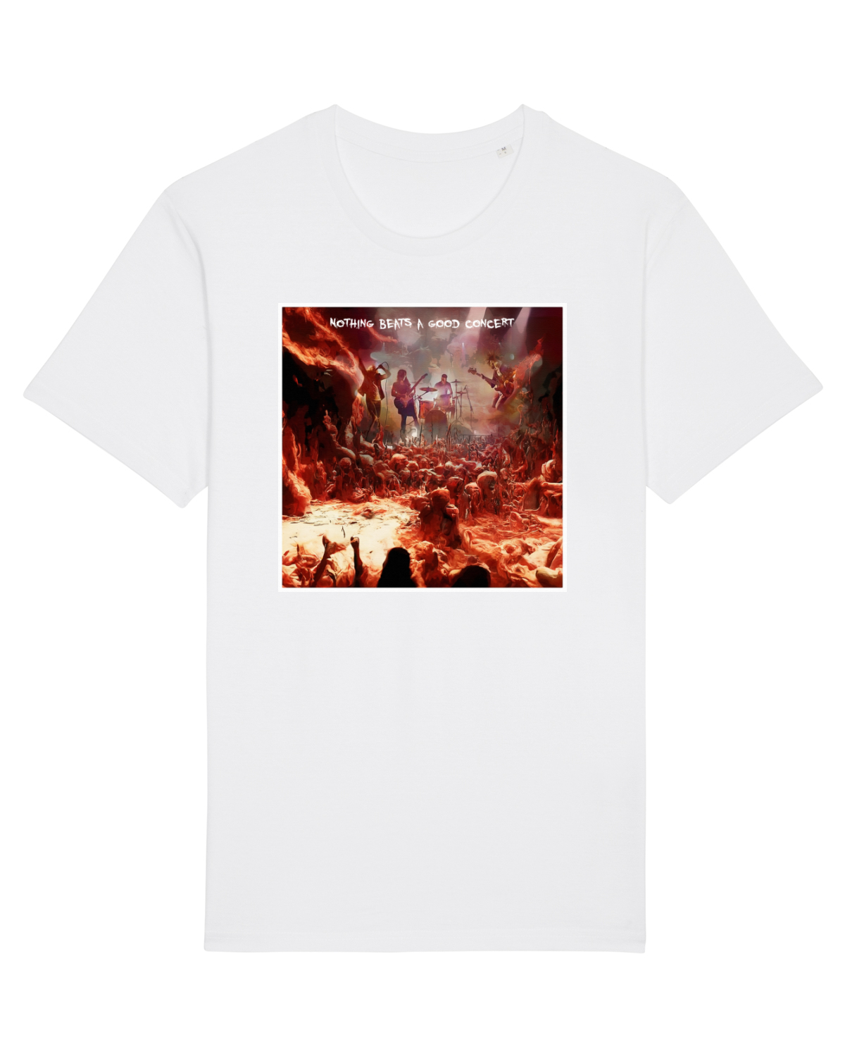 Tricou mânecă scurtă Unisex Rocker White