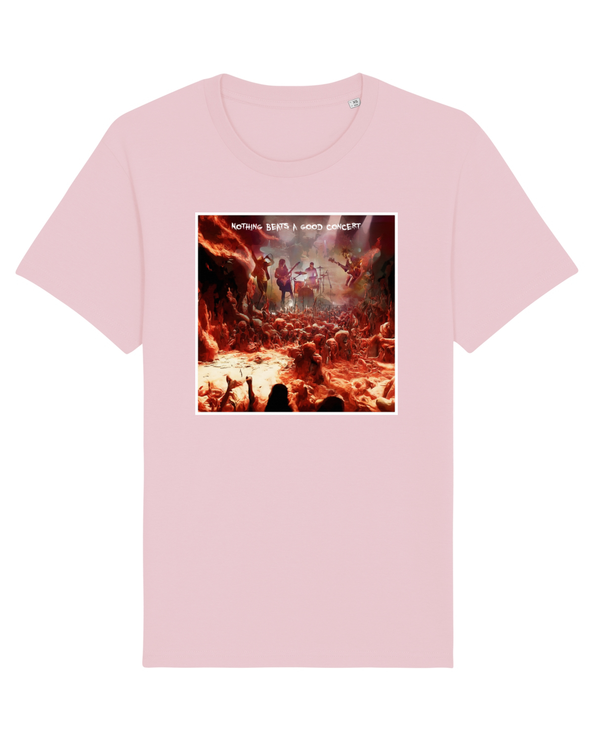 Tricou mânecă scurtă Unisex Rocker Cotton Pink