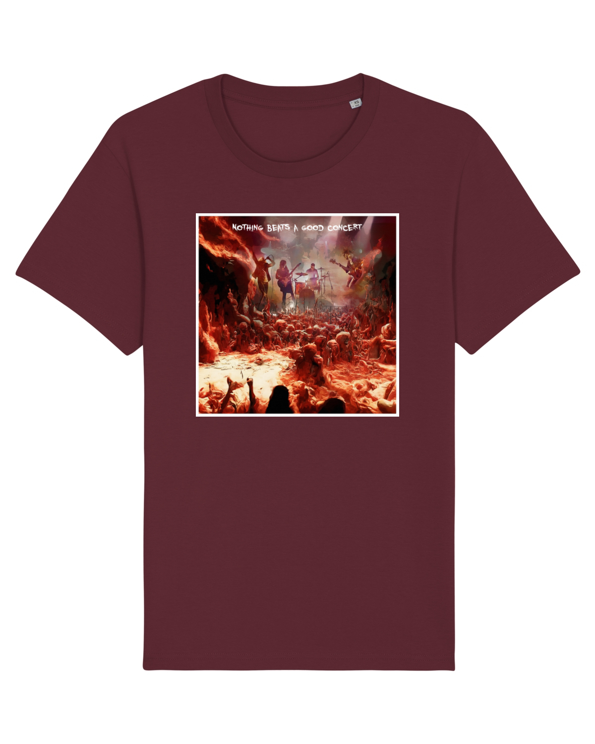 Tricou mânecă scurtă Unisex Rocker Burgundy
