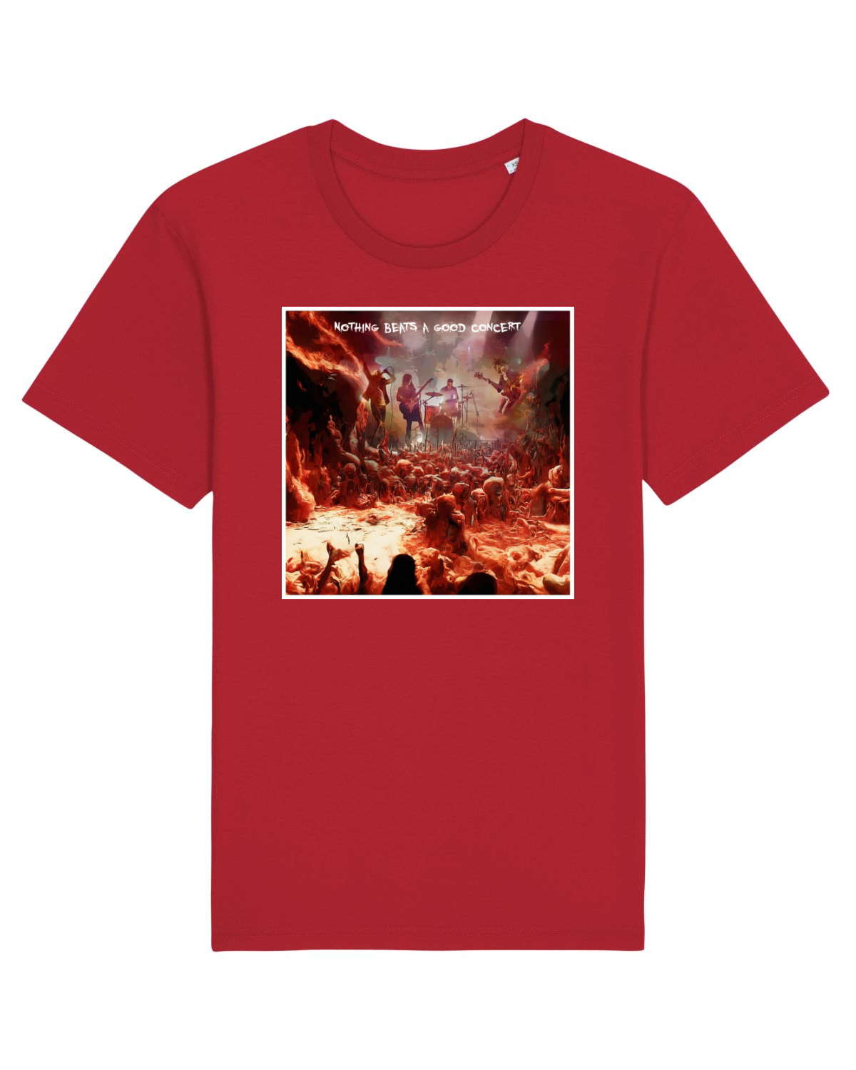 Tricou mânecă scurtă Unisex Rocker Red