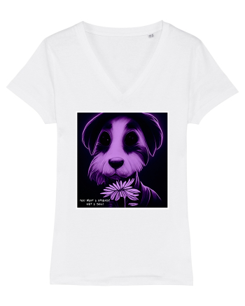 purple dog White