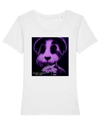 purple dog White