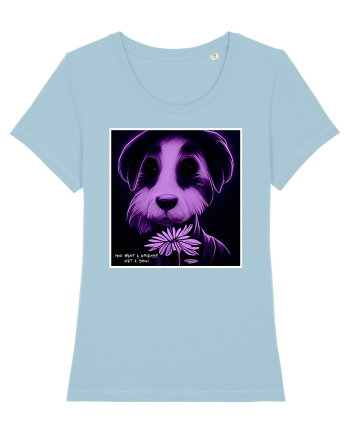 purple dog Sky Blue