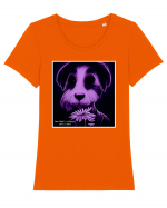 purple dog Tricou mânecă scurtă guler larg fitted Damă Expresser